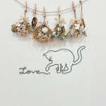 ＊猫とLove＊ワイヤーアート＊ハンドメイド＊壁掛けインテリア