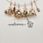 ＊welcomeとおうち 煙突もくもく＊ワイヤーアート＊ワイヤークラフト＊壁掛けインテリア