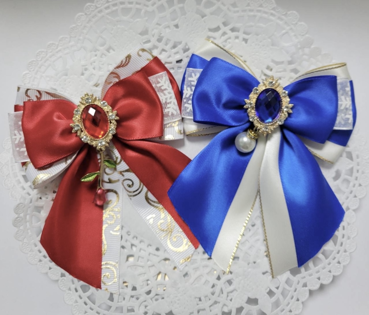 キンブレリボン 王冠ハート付 イニシャル変更可 - MelancholyBear