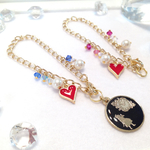 ♥ 不思議の国のアリス バッグチャーム 時計 【１番の黒チャーム】