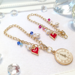 ♡再販♡　♥ 不思議の国のアリス バッグチャーム 時計  【７番の白チャーム】