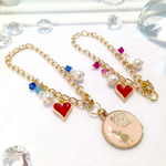 ♥ 不思議の国のアリス バッグチャーム 時計2 【４番のピンクチャーム】