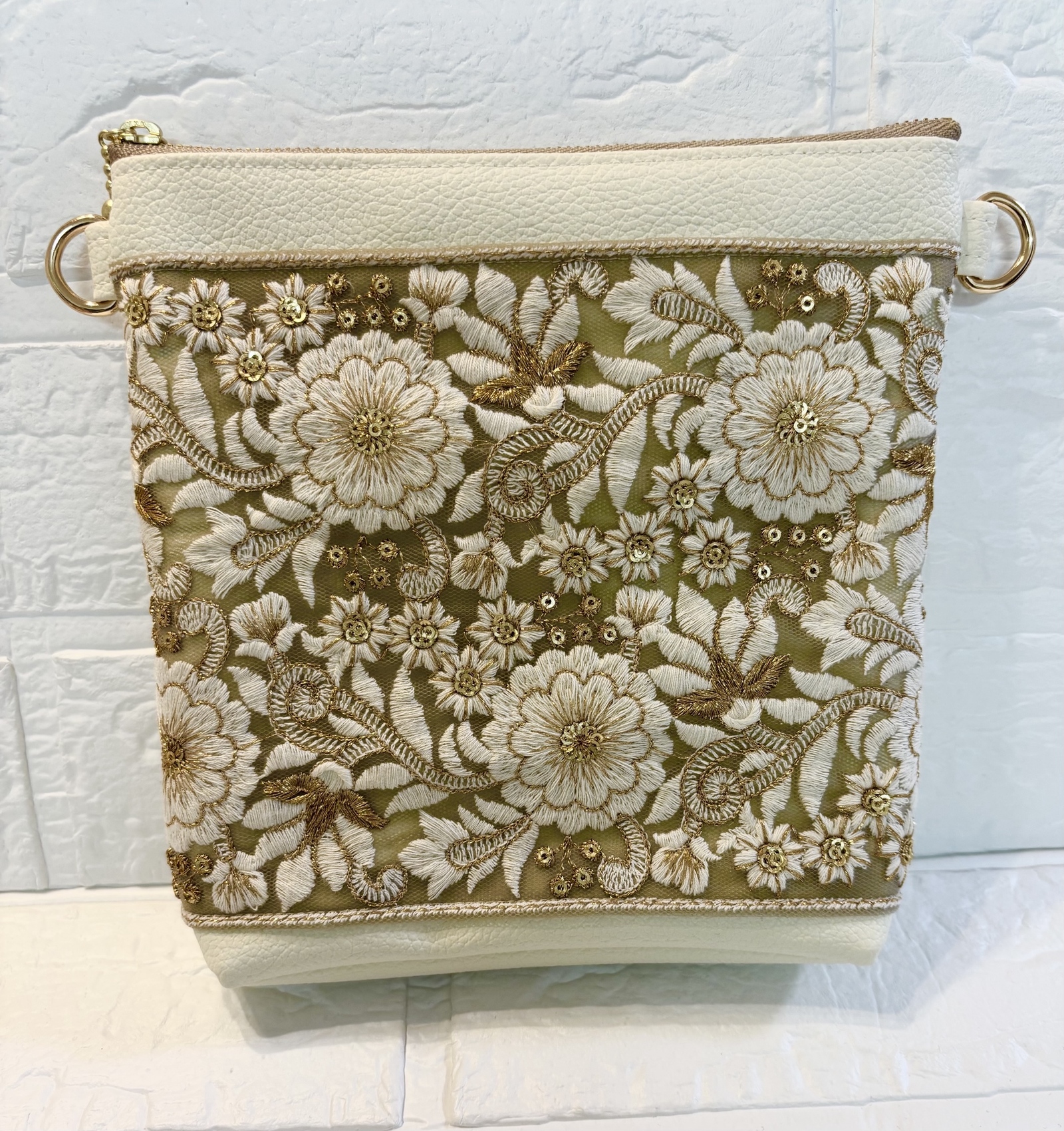 インド刺繍 ショルダーバック インド刺繍リボン プチギフト