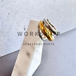   【1pc】トリプルリングイヤーカフ　バイカラー