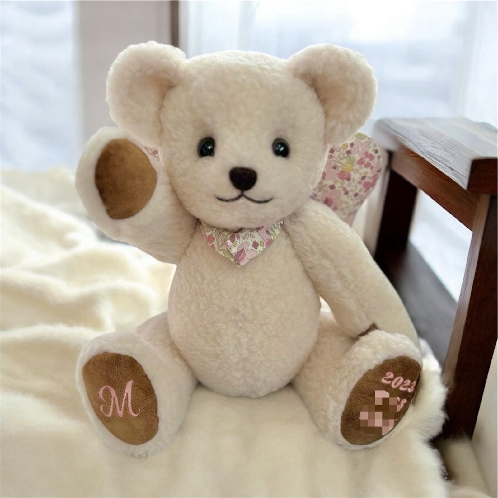 lilyribbon 作家 テディベア ハンドメンド ぬいぐるみ うさぎ セット セット ぬいぐるみ 作家 ハンドメンド lilyribbon テディベア うさぎ