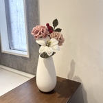毛糸の花束　ピンク　枯れない花　フラワーブーケ　ハンドメイド　カーネーション