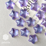 【6pcs】星 樹脂 カボション アクリル スター 宇宙 パープル CB-072