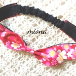 [送料無料]和柄キッズカチューム（ヘアバンド）