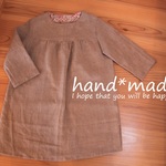 チュニックワンピース*100リネン*生成り*リバティ