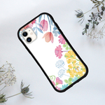 水彩 ボタニカル 花 花柄 春 iPhone 16 15 14 13 12 pro mini se 7 8 iface型 グリップケース おしゃれ アイフォン カバー スマホケース 送料無料