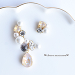 ＊新色スワロフスキー＊イヤーカフ&ピアス(イヤリング)＊Ivory Cream＊