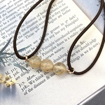 シャンパンクォーツの大人ヘアゴム♡人工石