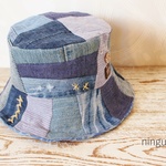 デニムだらけのHAT　（つば裏の色選べます☆彡）