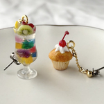 カラフルゼリーソーダとカップケーキ　ピアス/イヤリング　ミニチュア　