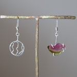 watermelon　ウォーターメロントルマリンのシルバーピアス/イヤリング silver925 ◼pivo◼2348