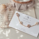 ❁fruit puffy bracelet エクリュ×生成り❁