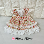 レーススリーブ可愛い❤︎ストロベリー柄🍓のワンピース👗