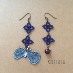 【オーダー作品】レースピアス*。ミナペルホネン