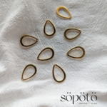 【CH01-16】16pcs　ステンレスドロップチャーム　ゴールド