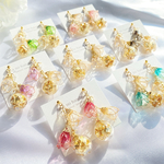 《新作》金箔とすずらんの耳飾り