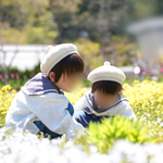 こびとベレー帽　うのはな色　受注制作　"やまとこびとシリーズ” サイズが選べる　ベビー　キッズ　コットン帽子