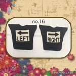ねんどろいどどーる　服　少しだけ丈の長い　デザインTシャツ（黒色）　2枚セット　LEFT/RIGHT  no.78