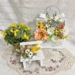 春のミニチュア3点セット（レースの敷物付き）