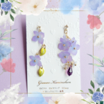 枝垂紫陽花、揺れる /イヤークリップ・ピアス