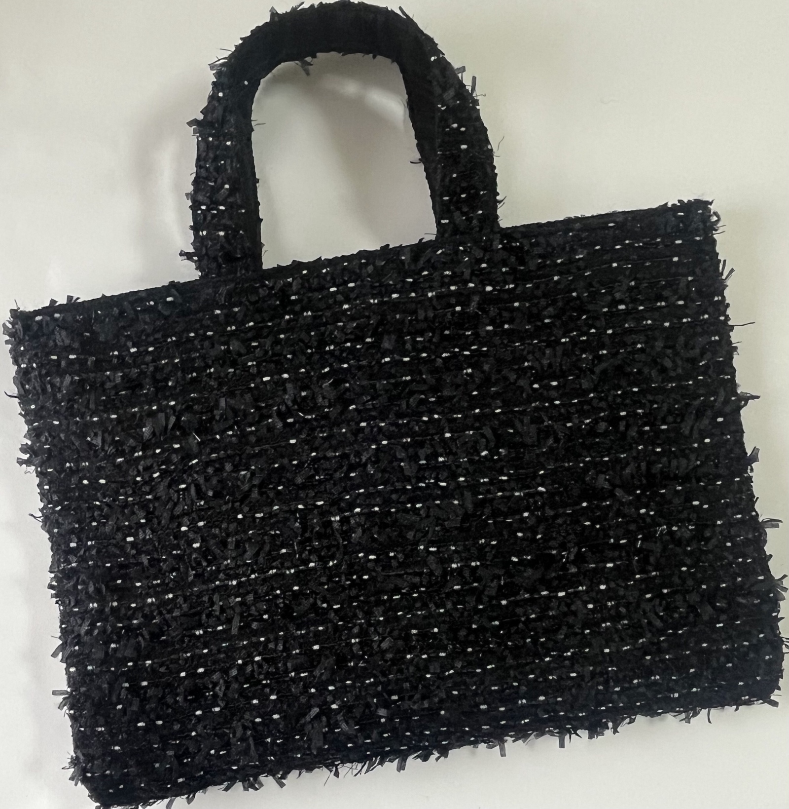 最新作♡LINTON社製ツイードお財布バッグ(ブラックチェック) リントンツイード - バッグ・財布・小物の人気通販 | minne