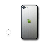【まるで金属のようなiPhoneケース】 iPhoneケースカバー（シルバー×ブラック）青リンゴ　アイフォンケース　耐衝撃15pro/14/13/13pro/12/12mini/11/11pro/SE