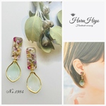 №1984 ❁¨̮ アリッサムのレジンピアス・イヤリング