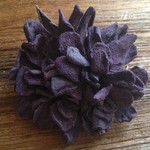 革花のカブトピン 薄紫 Lサイズ 金具6cm