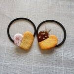 チョコがけハートクッキーのヘアゴム