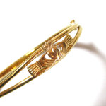  Ireland Claddagh Vintage 18ct Gold Plated Bangle