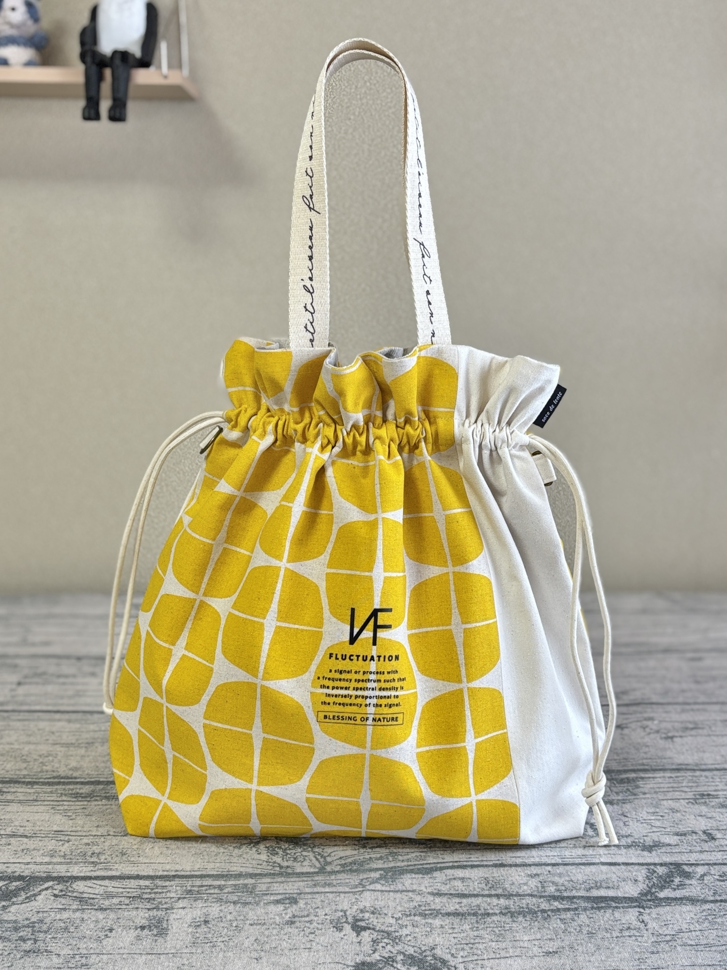 リバティ 巾着トートバッグ チャイブ ハンドメイド カーキ DAYAN 