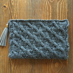 classic gray*ニットクラッチバッグ