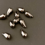 [ 2pcs ] ドロップ チャーム 雫 12mm [ シルバー ] サージカルステンレス 勾玉 パーツ ペンダント トップ メタル パーツ p-2119314S