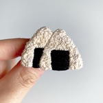 おにぎり ハンドメイド 刺繍 ブローチ