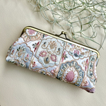 【再販】ふんわり手触り　メガネケース/ペンケース インド刺繍