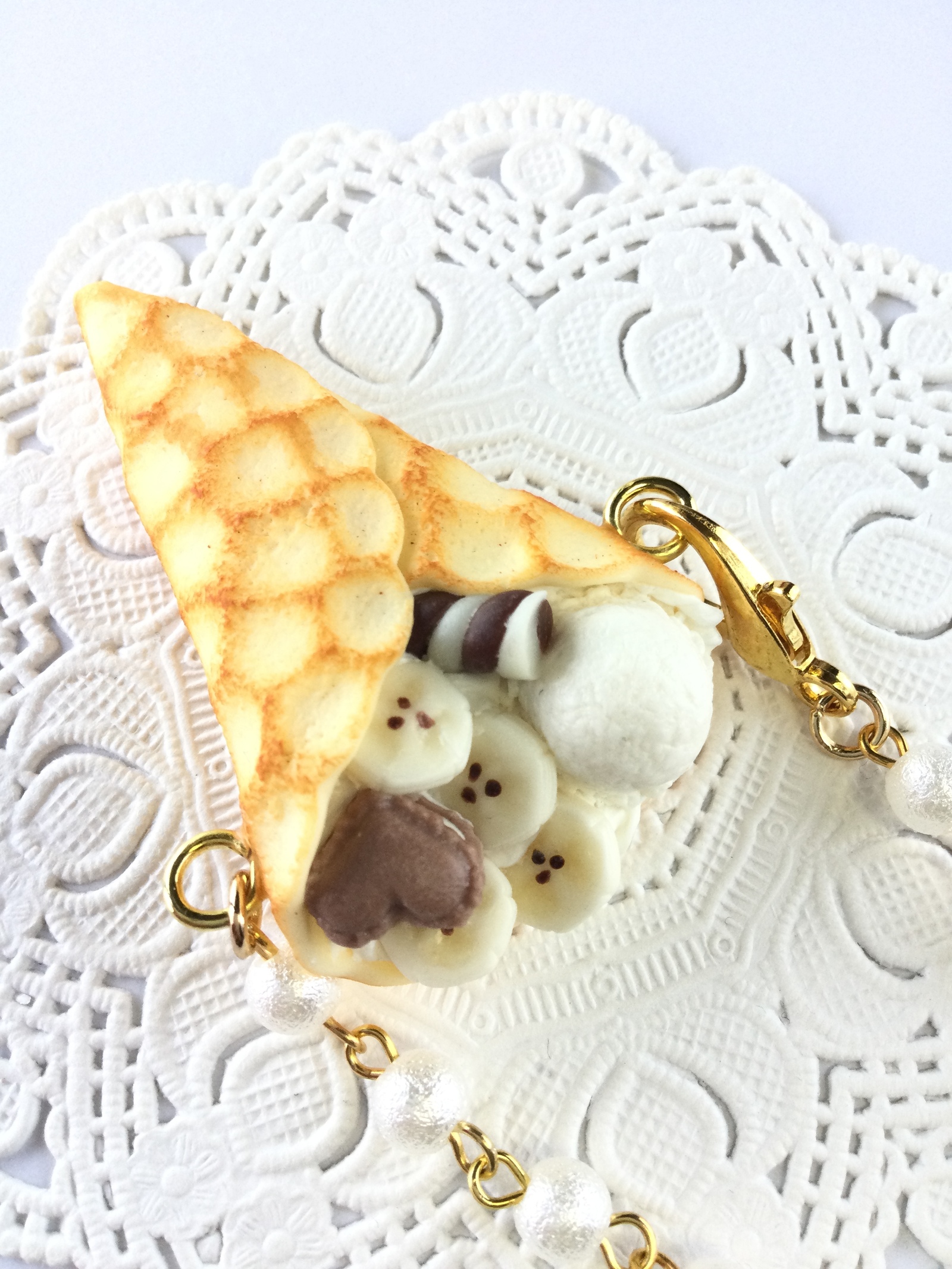 Y*。様 Myaa Sweetsベーグルサンドキーホルダーフェイクスイーツデ