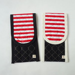 【SALE】🆕カトラリーケース(Ｌ)＊レッドボーダー×無地裏地付　[No.37]