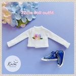 オーロラカラー紫陽花のTシャツ  ドール服  ドールアウトフィット