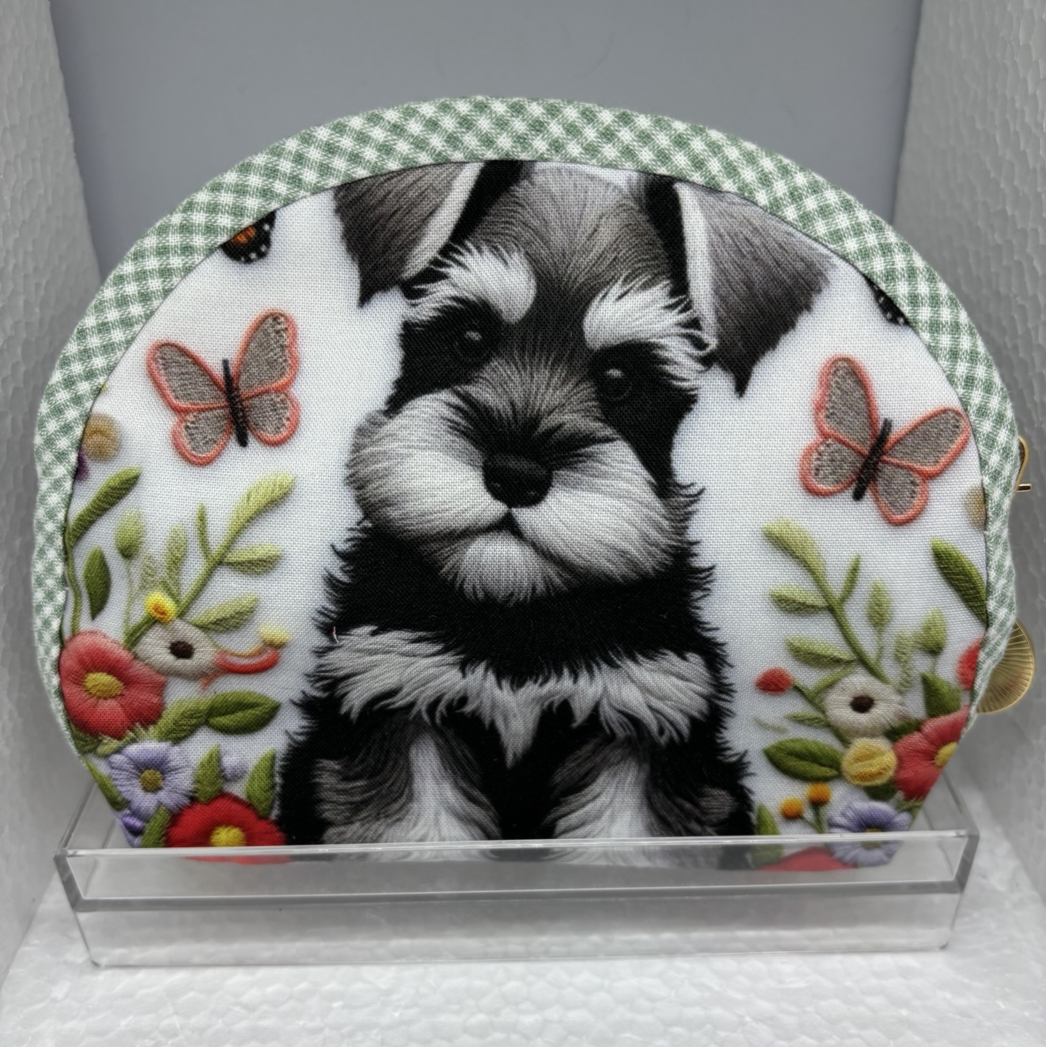 可愛い💕シュナウザー犬の刺繍風ポーチ❣️ - ナナコレクション