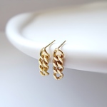 《とにかく使いやすいモダンミニマル》CHAIN EARRINGS (ピアス・アレルギー対応)