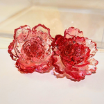 カーネーションのピアス　プレゼント　ピアス　ゴールド　お花　花　カーネーション　母の日　ギフト　お洒落　おしゃれ　かわいい　普段遣い　お祝い　パーティー　赤　ツヤツヤ　つやつや　可愛い