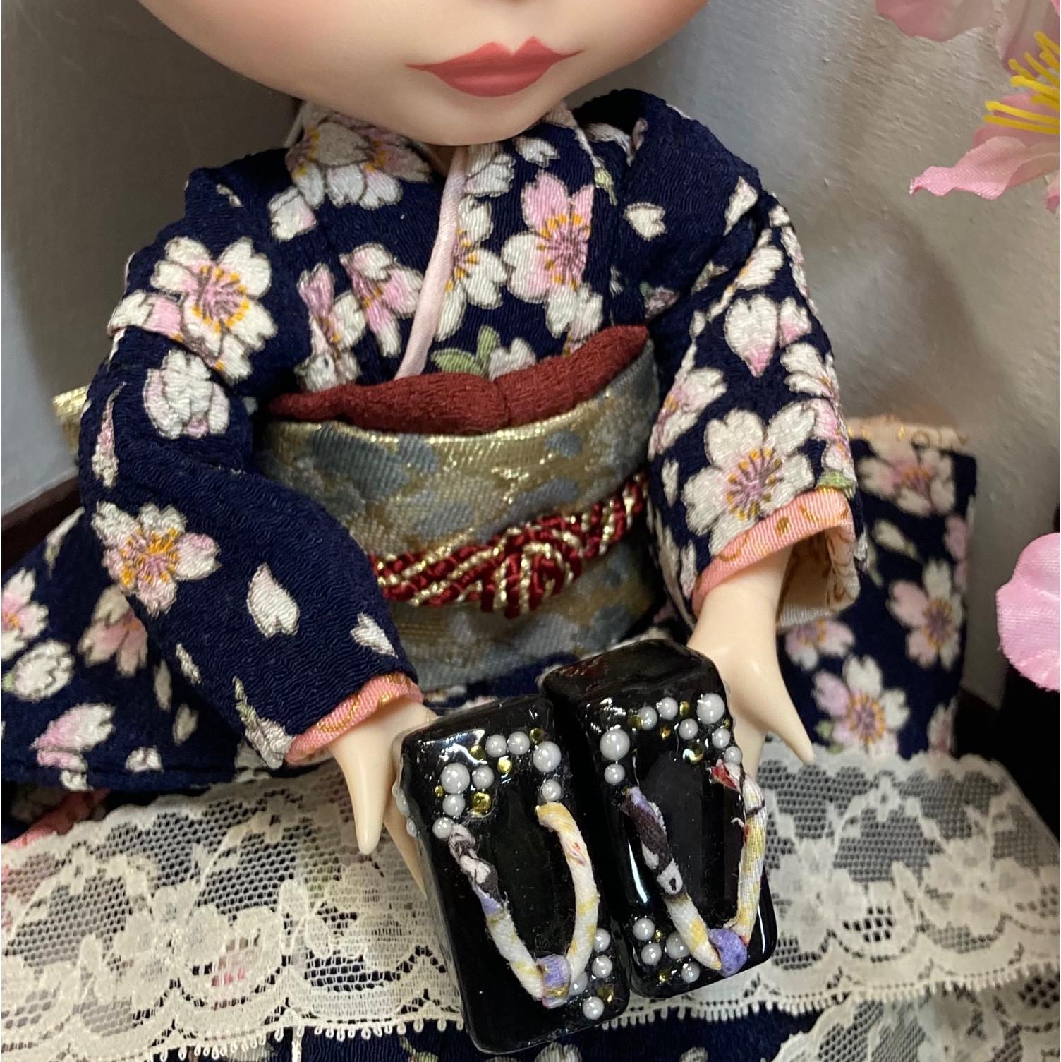 ブライス着物用下駄 こっぽり おこぼ ぽっくり ネオブライス しおん 
