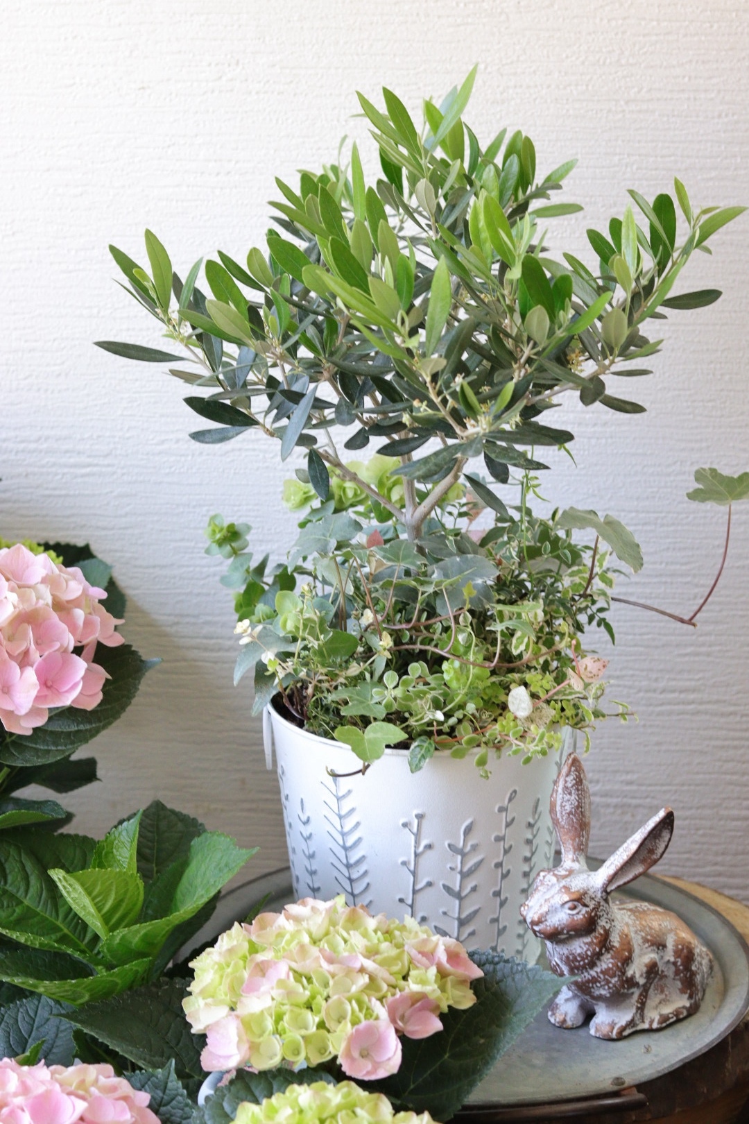 シックなペチュニアの夏籠寄せ植え - t-egret | minne 国内最大