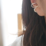 イヤーカフ　選べる　２個セット　ワイヤー　イヤーカフ　パール　ビーズ　ホワイト　ピンク　ブルー　パープル　送料無料　　ｃ77