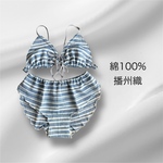 ゆるブラ&ふんどしパンツ 上下セット　リラックスブラ　リラックスショーツ　しましま