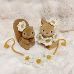 マーガレット クリップ ♡ ヘッドドレス 花冠 犬 猫 ペット 花 冠  誕生日 うちの子記念日 カチューシャ バレッタ リボン